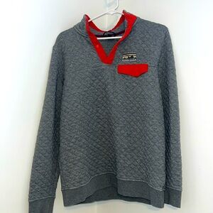 Patagonia organic cotton quilt snap t-pullover drifter grey/coral sz M